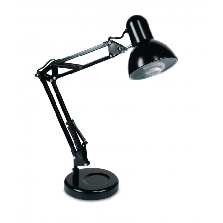 LAMPADA DA LETTURA ARCHITETTO NERA 1XE27 16X60CM