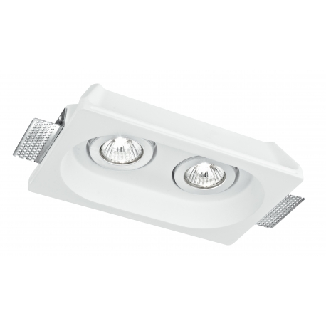 INCASSO MORGANA ORIENTABILE BIANCO 2XGU10 25,5X15,