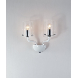APPLIQUE AURORA BIANCO 2XE14 33X24CM