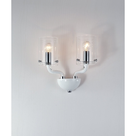 APPLIQUE AURORA BIANCO 2XE14 33X24CM