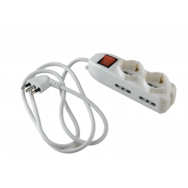 MULTIPRESA 2 SCHUKO E 4 BIPASSO CON INTERRUTTORE E