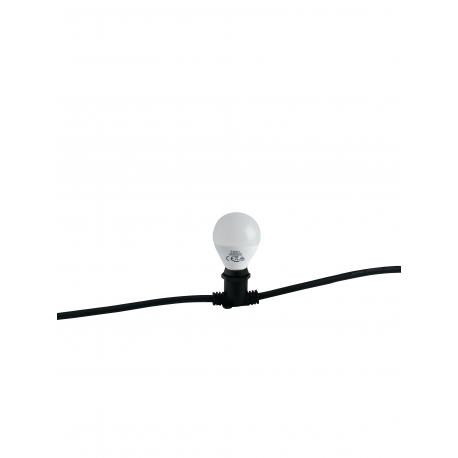 STRINGA ELETTRIFICATA PICNIC NERA 10XE14 IP44 CON 