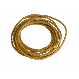 CAVO ELETTRICO CLAY IN TESSUTO ORO 3X0,75 500CM