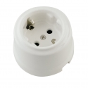 PRESA ELETTRICA SCHUKO CLAY IN PORCELLANA BIANCA 6