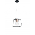 SOSPENSIONE HARLEM NERO 1XE27 22X22CM
