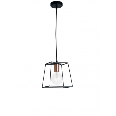 SOSPENSIONE HARLEM NERO 1XE27 22X22CM