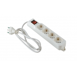 MULTIPRESA 4 SCHUKO CON INTERRUTTORE E CAVO 1,5M C