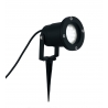 PROIETTORE AKRON NERO 1XGU10 IP44 CON PICCHETTO 29