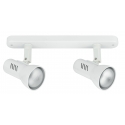 SPOT CARRERA ORIENTABILE BIANCO 2XE27 26X12,5CM