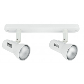 SPOT CARRERA ORIENTABILE BIANCO 2XE27 26X12,5CM