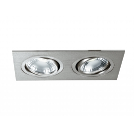INCASSO LED GEMINI ORIENTABILE NIKEL 2X5W 630LM 40