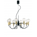 SOSPENSIONE AXON NERA/ORO 8XE27 66X34CM