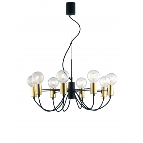 SOSPENSIONE AXON NERA/ORO 8XE27 66X34CM