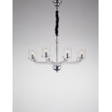 LAMPADARIO AURORA TRASPARENTE 8XE14 73X48CM