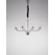 LAMPADARIO AURORA TRASPARENTE 8XE14 73X48CM