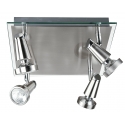 SPOT LED MIAMI ORIENTABILE NIKEL CON VETRO 4XGU10 