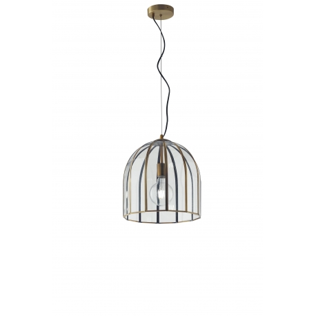 SOSPENSIONE CHESTER OTTONE 1XE27 30X34CM