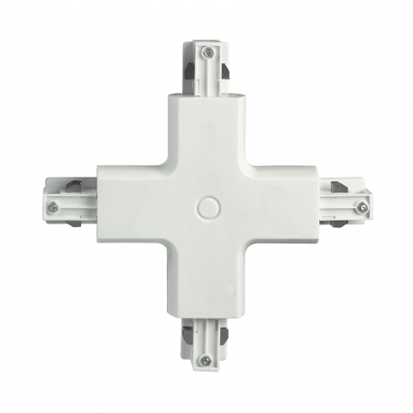 CONNESSIONE A CROCE BIANCA PER BINARIO 18X18X3,4CM