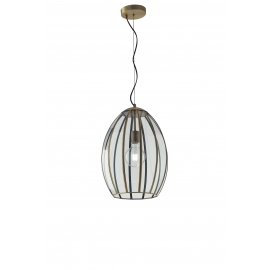 SOSPENSIONE CHESTER OTTONE 1XE27 30X43CM