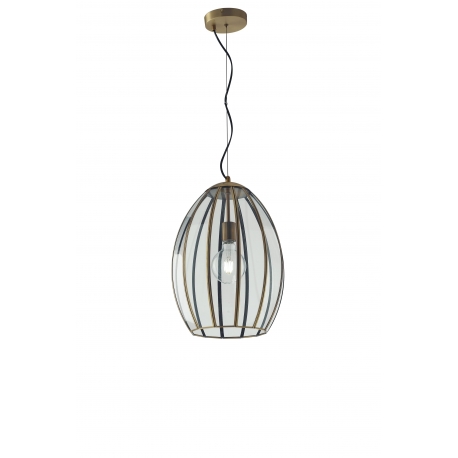 SOSPENSIONE CHESTER OTTONE 1XE27 30X43CM