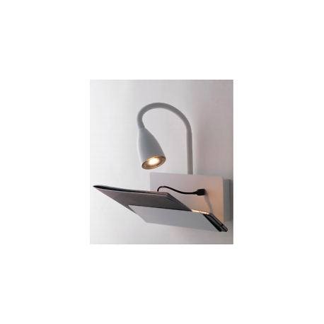APPLIQUE GULP BIANCO USB 1XGU10 23X49X27CM