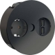 TWIST PRETO 1x SCHUKO + 2x USB CARGA