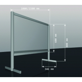 ESTRUTURA PROTECCAO PERFIL ALUM 1000x346x800 mm