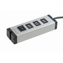 USB multi-charger 6port 6,3 A with 2 sockets typeF