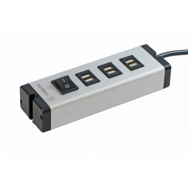 BLOCO 3x USB multi-charger 6-port 6,3 A + INT + 3m