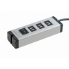 USB multi-charger 6port 6,3 A with 2 sockets typeF