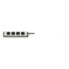 Universal aluminum socket strip 4X SCHUKO 1.5m