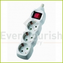 Table socket 3way with switch 1.4m, 3G1.5mm², wh