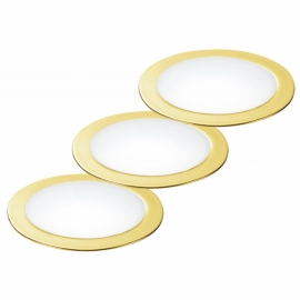 KIT 3PZ INCASSI LED FUSION ORO 3X5W 3X230LM 4000K 