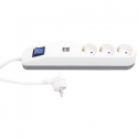 BLOCO TOMADAS 3x Schuko + 2x USB + INT