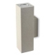APPLIQUE OAKLAND CEMENTO BIANCO 2XGU10 IP65 25,4X1