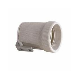 PORTALAMPADE E27 IN CERAMICA CON STAFFA