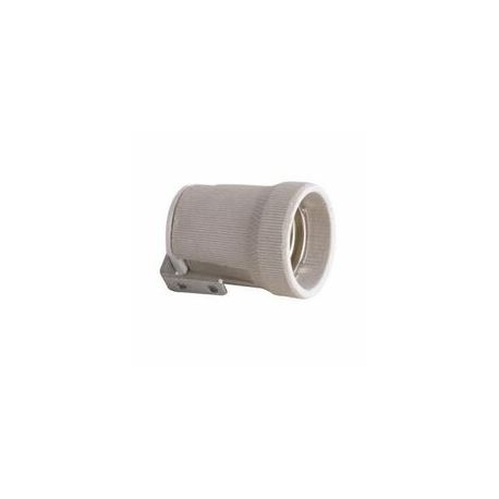 PORTALAMPADE E27 IN CERAMICA CON STAFFA