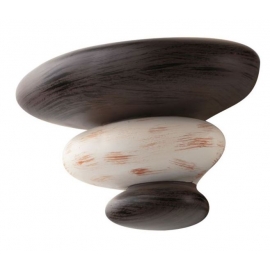 APPLIQUE STONE MARRONE 1XE14 24X15X12CM