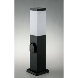 PALETTO STATION ANTRACITE 1XE27 CON 2 SCHUKO 2500W