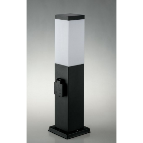 PALETTO STATION ANTRACITE 1XE27 CON 2 SCHUKO 2500W