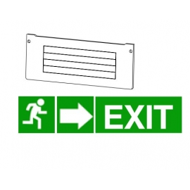 BANDIERA INCLUSO ADESIVI X LAMPADA EMERGENZA LED-H