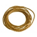 CAVO ELETTRICO CLAY IN TESSUTO ORO 3X1,5 2500CM
