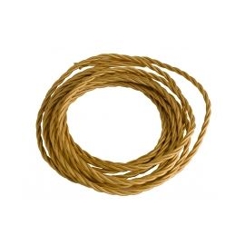 CAVO ELETTRICO CLAY IN TESSUTO ORO 3X1,5 2500CM