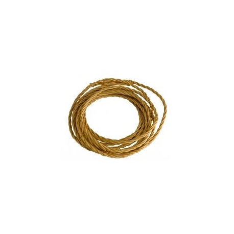 CAVO ELETTRICO CLAY IN TESSUTO ORO 3X1,5 2500CM