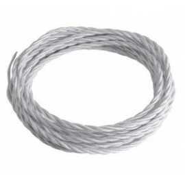 CAVO ELETTRICO CLAY IN TESSUTO BIANCO 2X0,75 500CM