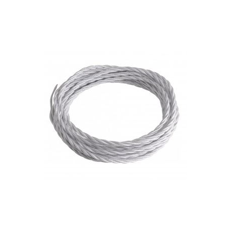CAVO ELETTRICO CLAY IN TESSUTO BIANCO 2X0,75 500CM
