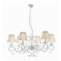LAMPADARIO PERLA BIANCO 6XE14 82CM