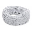 CAVO ELETTRICO CLAY IN TESSUTO BIANCO 2X0,75 2500C