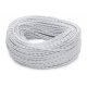 CAVO ELETTRICO CLAY IN TESSUTO BIANCO 2X0,75 2500C