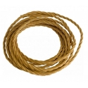 CAVO ELETTRICO CLAY IN TESSUTO ORO 2X0,75 500CM